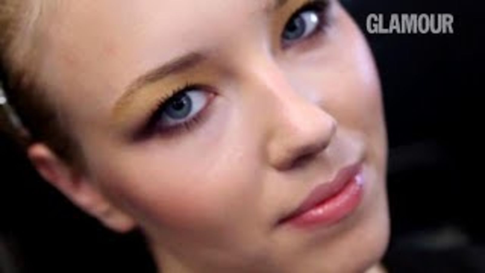 M.A.C make-up: burgundy arrows, yellow shadows, neon lips, pastel shades