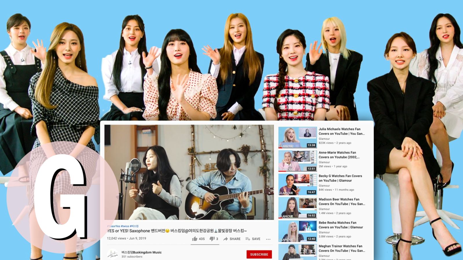 K-pop группа TWICE смотрят каверы на свои песни | Glamour Россия