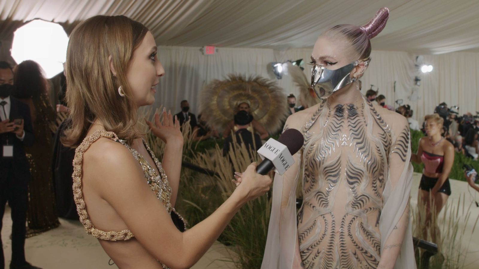 Grimes on Her Sci-Fi Warrior Look
