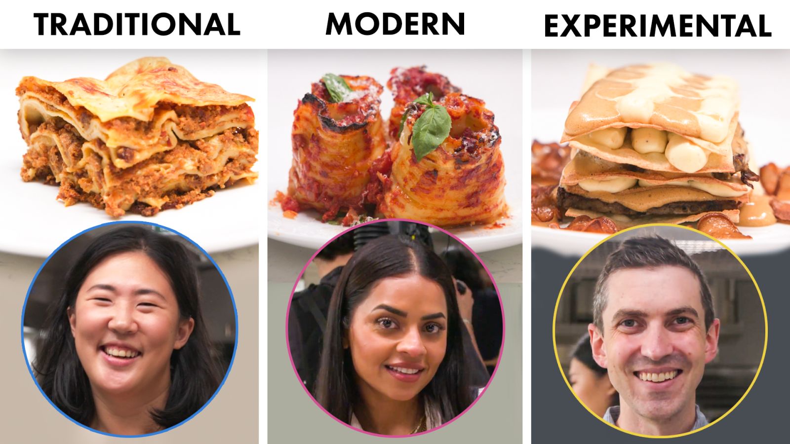 3 Chefs Make Lasagna 3 Ways: Traditional, Modern, & Experimental