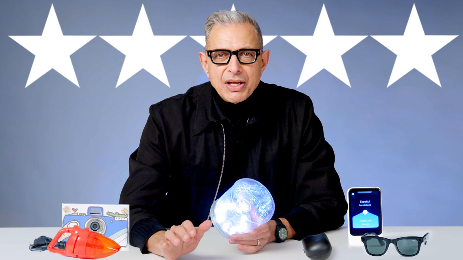 Jeff Goldblum Tests Travel Gadgets