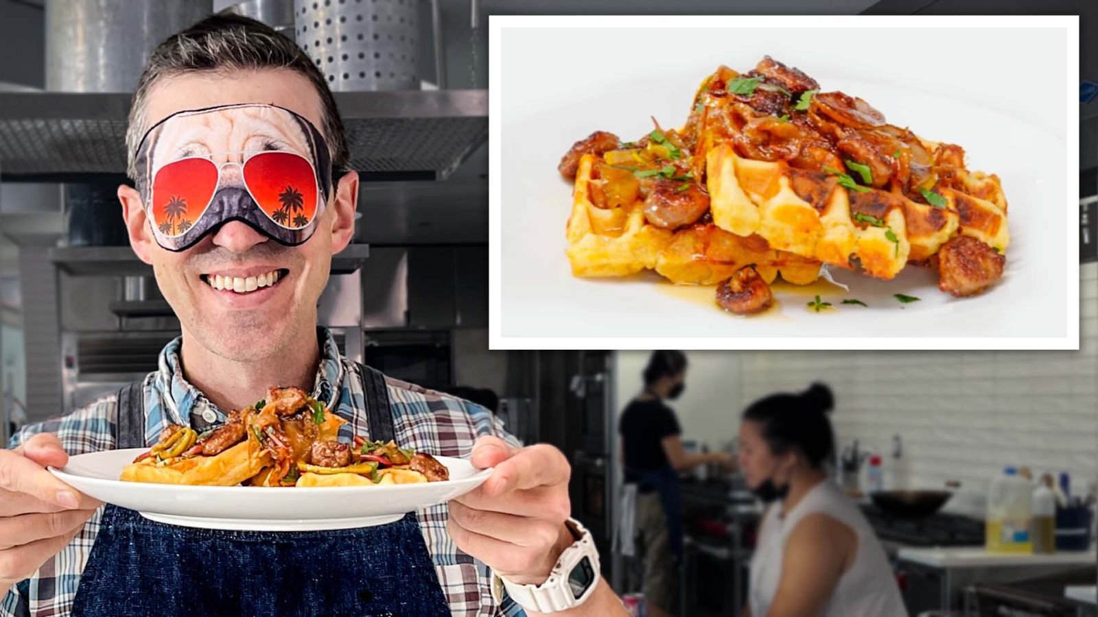 Recreating Bobby Flay's Cheddar Black Pepper Waffles From Taste