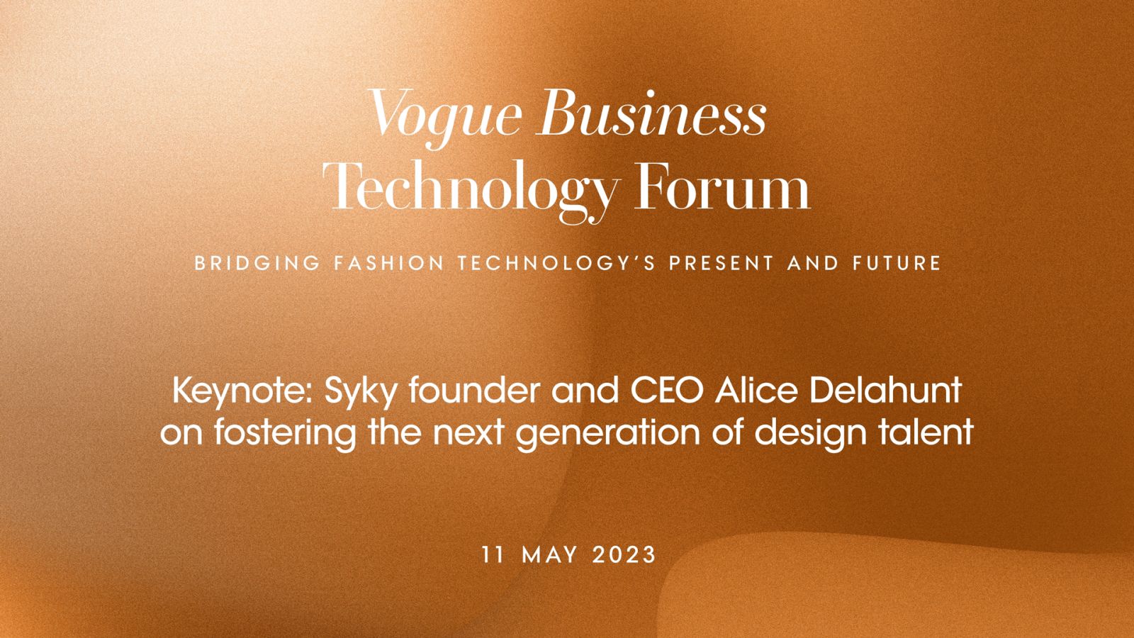 Keynote: Syky founder and CEO Alice Delahunt on fostering the next generation of design talent