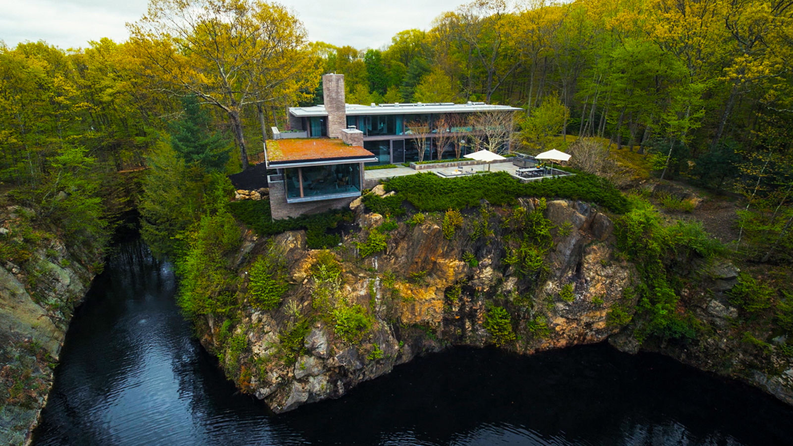 Inside A Mansion Built On The Edge Of An Abandoned Quarry