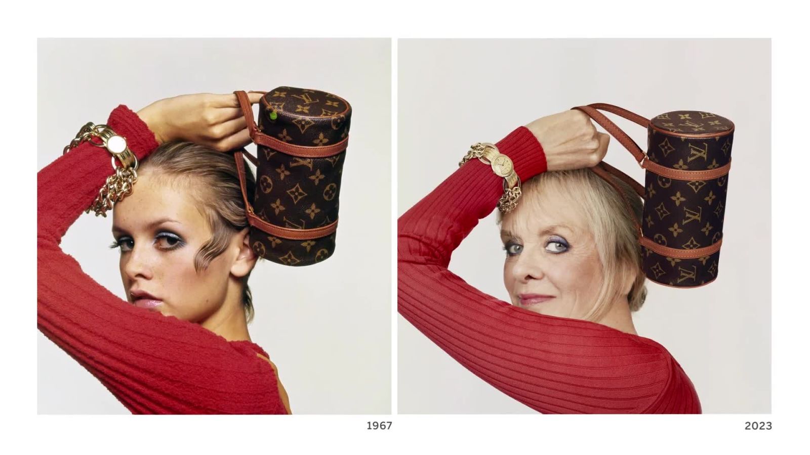 
60s Supermodel Twiggy Recreates a Classic Photo - 56 Years Later