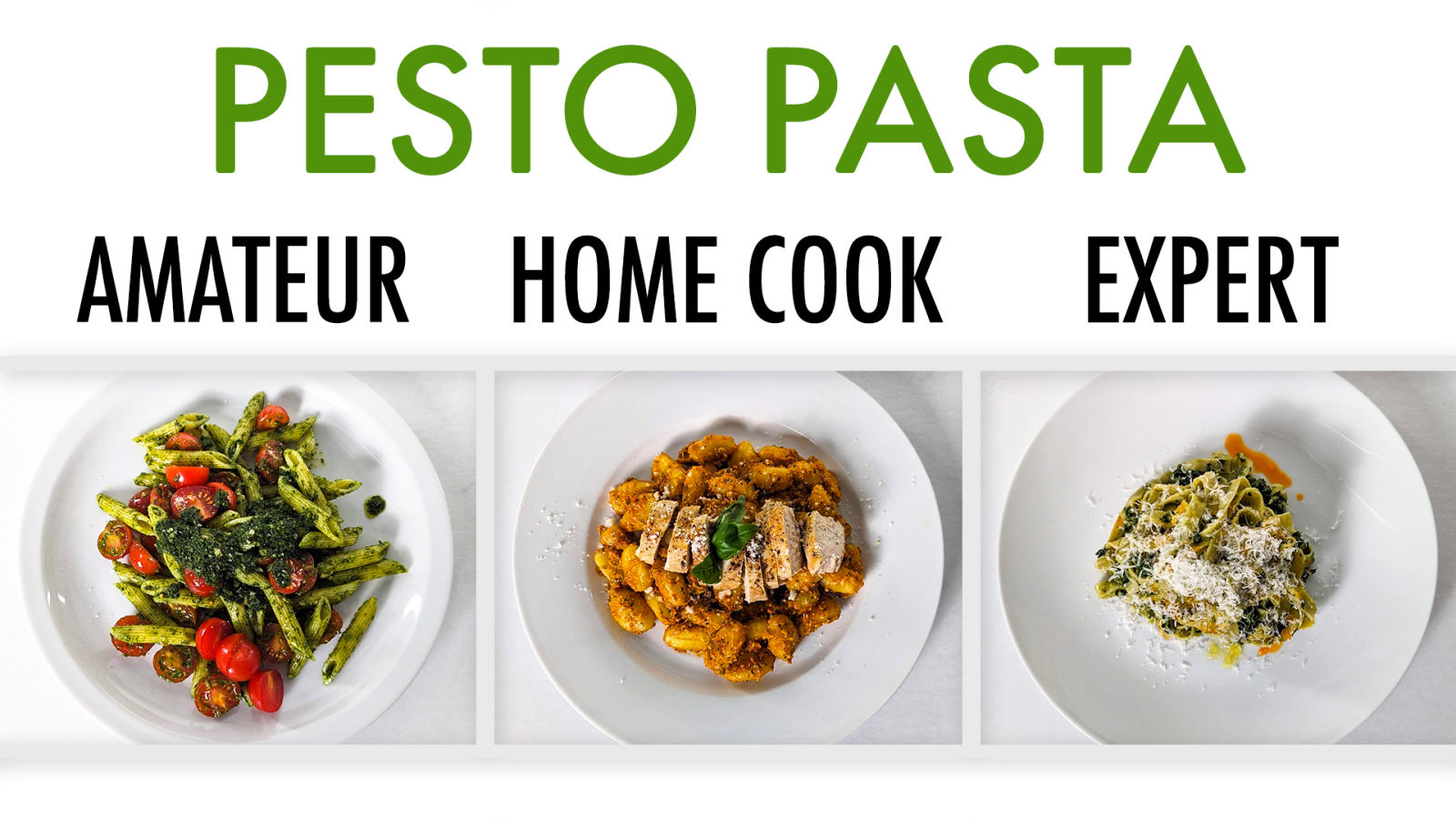 4 Levels of Pesto Pasta: Amateur to Food Scientist