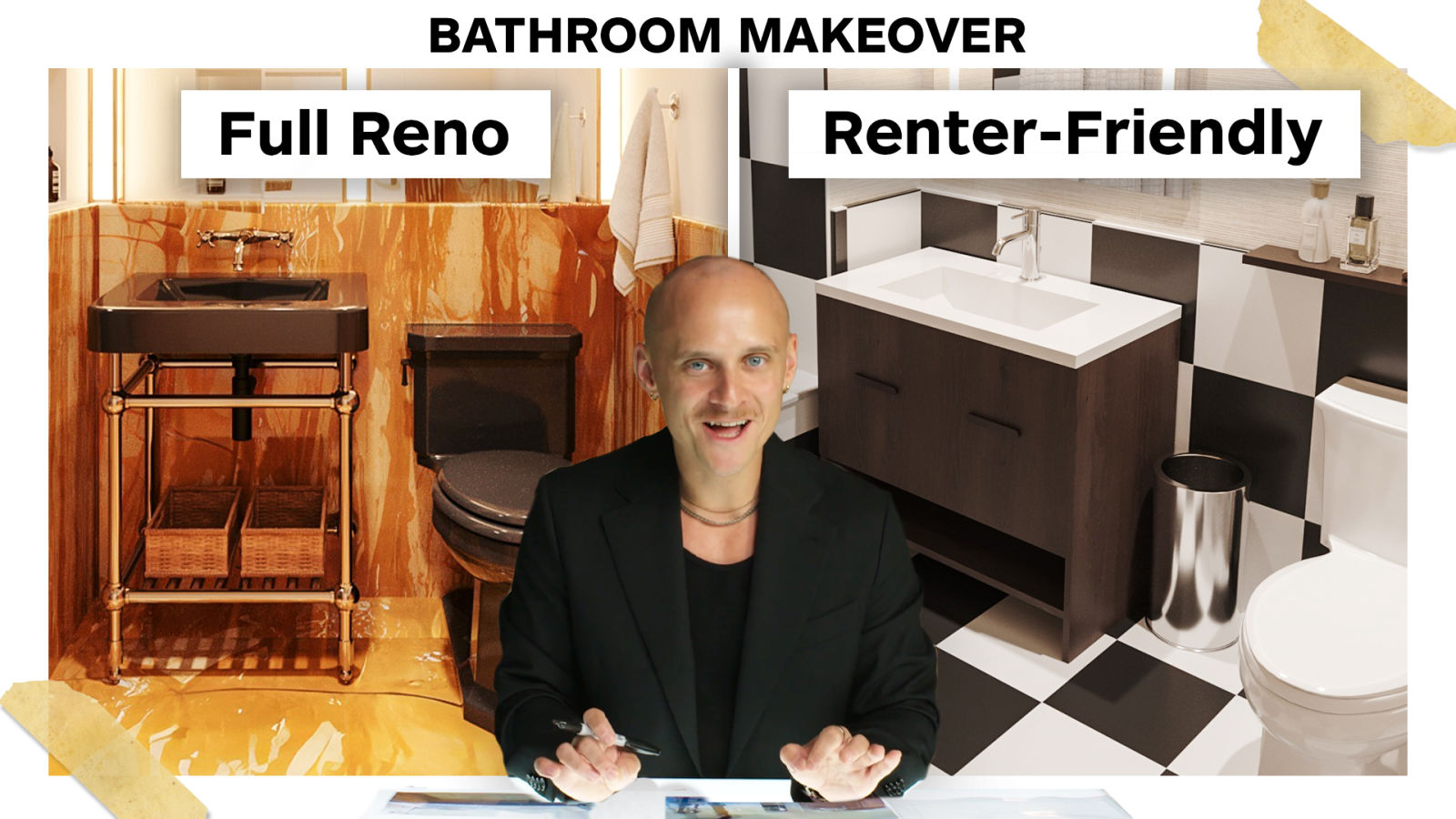 Renter-Friendly vs. Full Bathroom Renovation With a Pro Designer