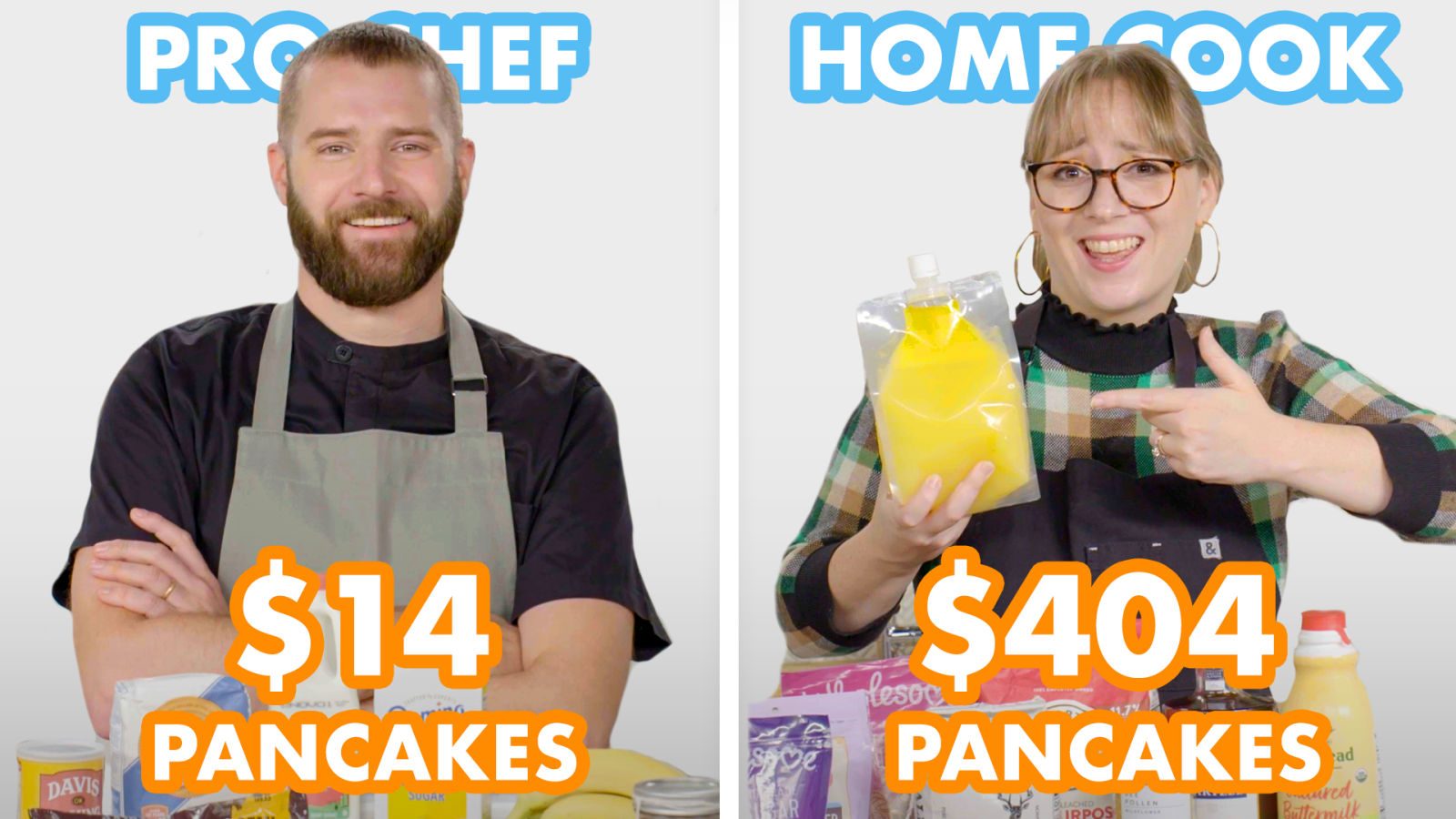 $404 vs $14 Pancakes: Pro Chef & Home Cook Swap Ingredients