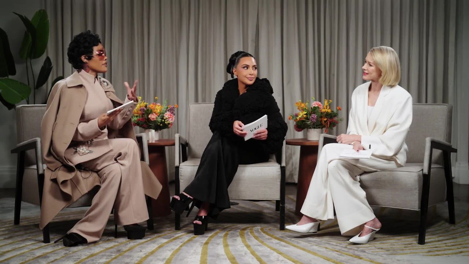 Kim Kardashian, Teyana Taylor, and Naomi Watts Talk Group Texts, Guilty Pleasures, and Great Premiere Outfits in the Latest Off the Cuff