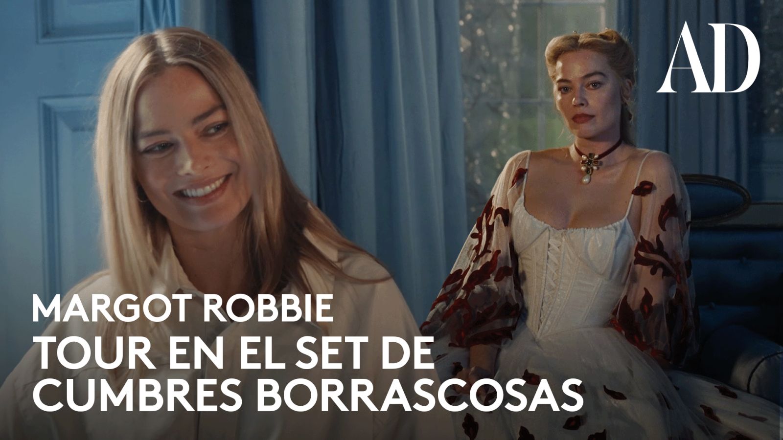 Margot Robbie en tour por el set de la película Cumbres borrascosas