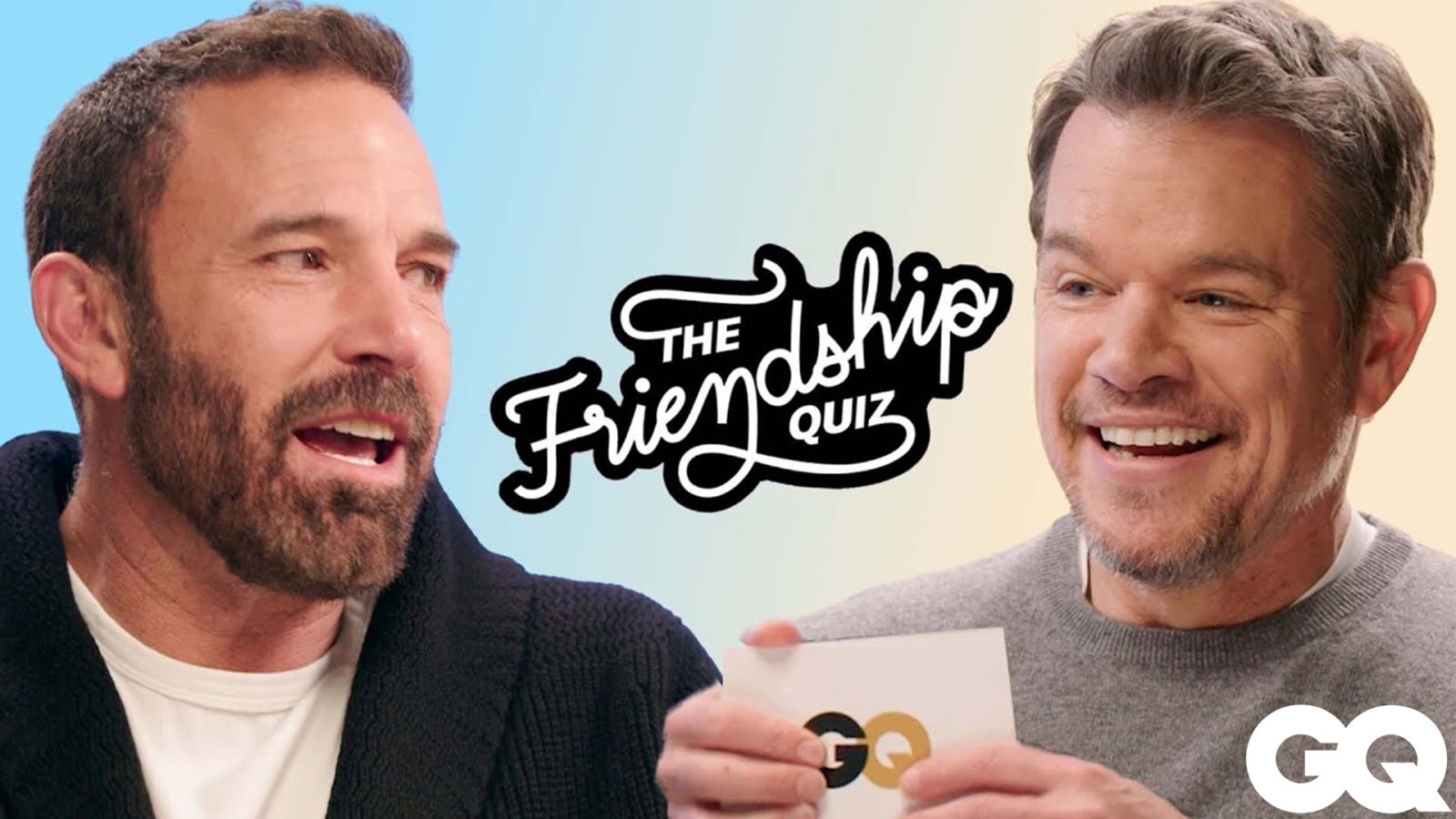好萊塢最強兄弟再合體！麥特戴蒙＆班艾佛列克友情大考驗｜Friendship Quiz｜GQ Taiwan