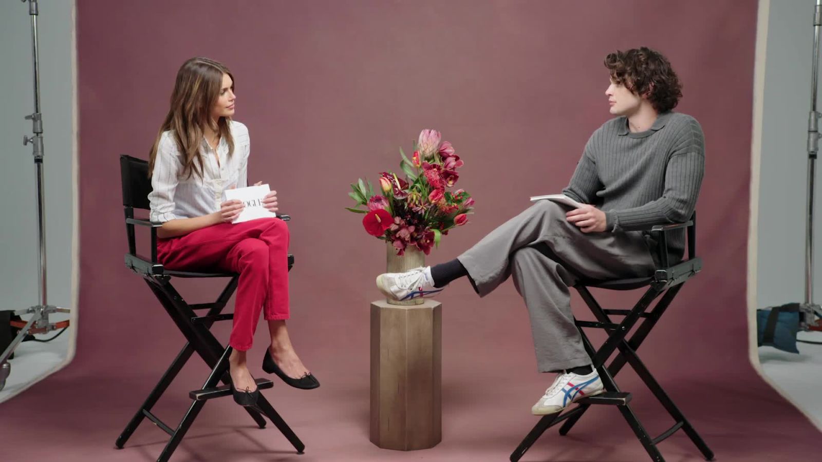 Kaia Gerber and Homer Gere Talk Secret Meme Accounts, Overhead Lighting, and Clowns in the Latest Off the Cuff