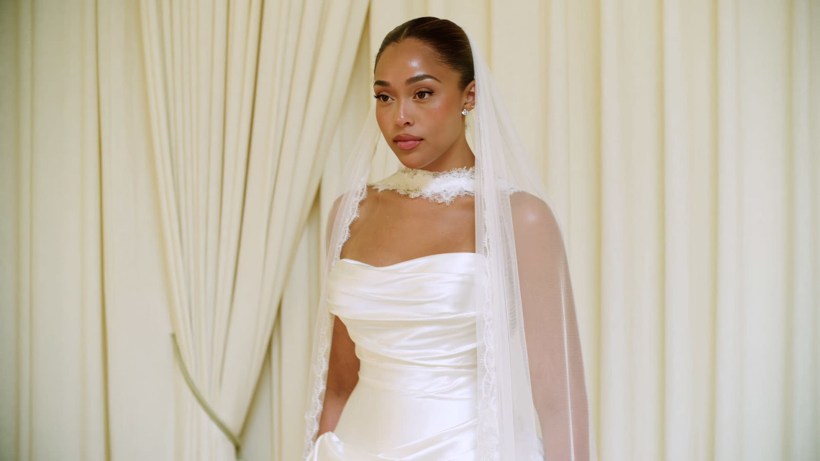Inside Jordyn Woods’s Final Wedding Dress Fitting at Danielle Frankel in Los Angeles