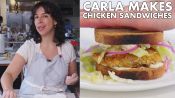 Carla Makes Crispy Fried Chicken Cutlet Sandwiches
