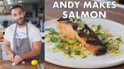 Andy Makes Grilled Salmon with Lemon Sauce