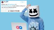 Marshmello Goes Undercover on Twitter, YouTube, and Reddit