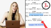 Hollywood Screenwriter Attempts To Write A Scene in 7 Minutes