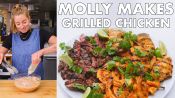 Molly Makes Coconut Grilled Chicken, Steak and Shrimp