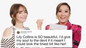 Lily Collins & Ashley Park Competes in a Compliment Battle