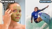 A Pro Surfer’s Entire Day, From Protecting Her Skin to Waxing Her Boards