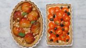Tomato pie + Peaches & amaretti cake - La Cucina Italiana USA