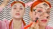 Miranda Makaroff: maquillaje artístico con eyeliner gráfico