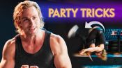Aaron Taylor-Johnson Attempts Backflips | Party Tricks