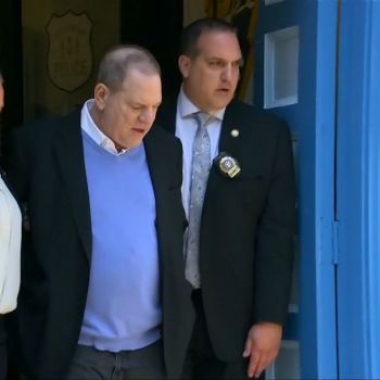 Harvey Weinstein Exits NYPD In Handcuffs