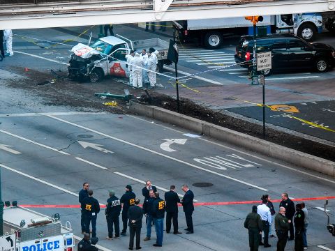 The Suspect in the Lower Manhattan Terror Attack Flees the Scene
