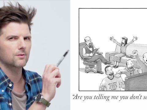 How to Write a New Yorker Cartoon Caption: Adam Scott Edition