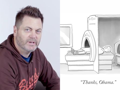 How to Write a New Yorker Cartoon Caption: Nick Offerman Edition