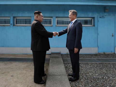 A Historic Handshake Between North and South Korea
