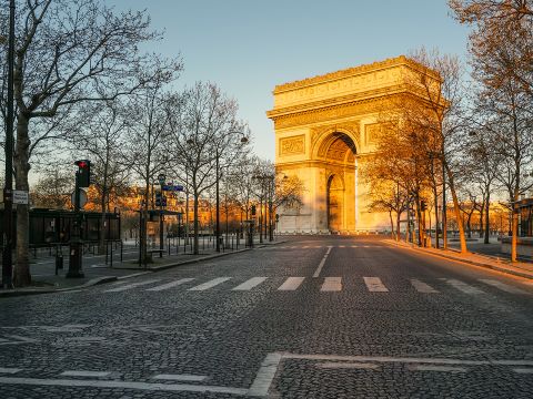 The Streets of Paris Under Quarantine