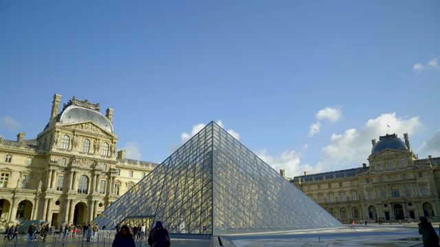 A View of the Louvre in Paris, France