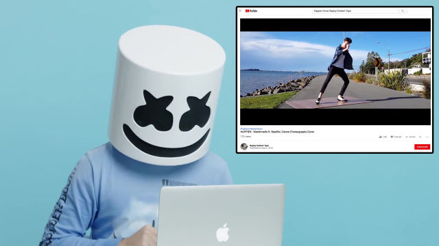 DJ Marshmello Watches Fan Covers On YouTube