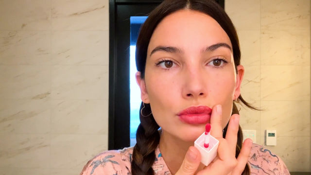 Watch Lily Aldridge Do Her Full Pregnancy Glow Routine&-Including Baby Bump Sheet Masking
