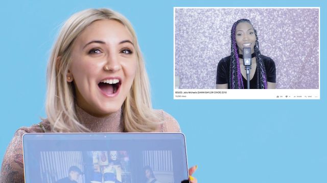 Julia Michaels Watches Fan Covers on YouTube