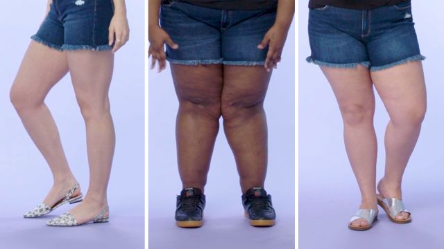 Women Sizes 0 Through 26 on Showing Their Legs