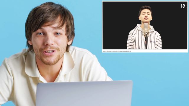 Louis Tomlinson Watches Fan Covers on YouTube
