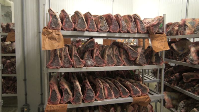 Inside DeBragga & Spitler's Dry-Aging Room