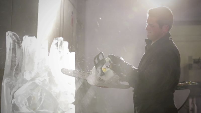 Watch Half of Team Bocuse d'Or USA Carve Ice Like a Pro