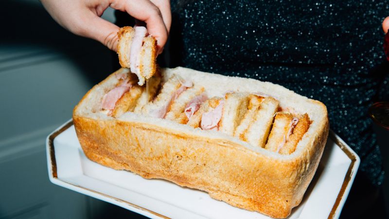 Ham and Cheese Toasties in a Bread Loaf