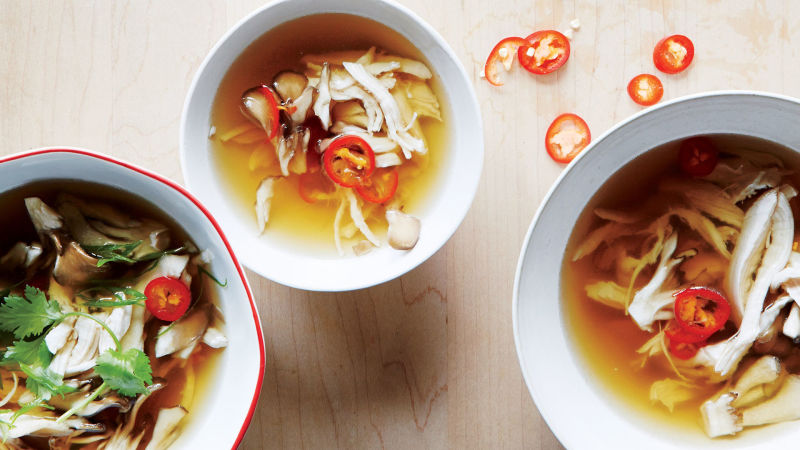 Brothy Poached Chicken  