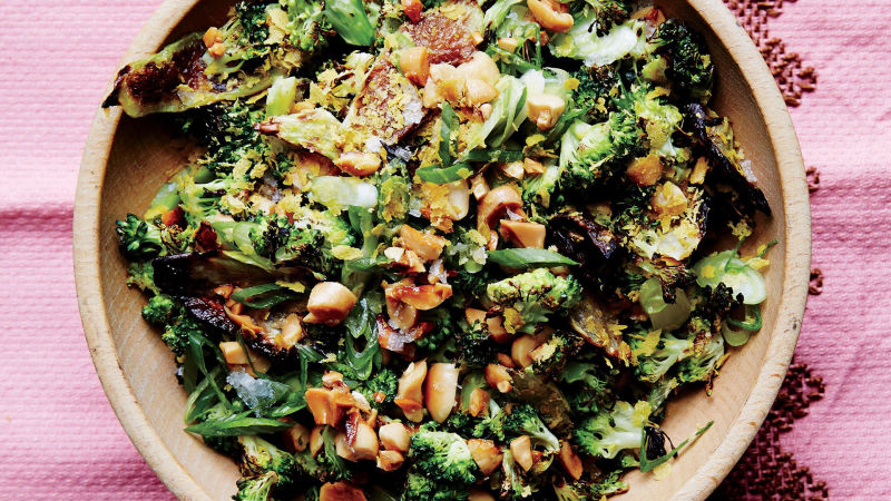 Roasted and Charred Broccoli with Peanuts
