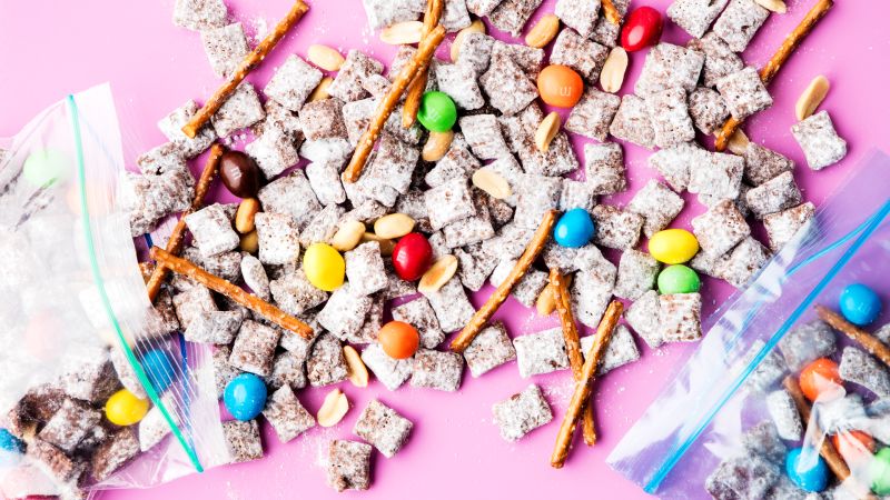 Puppy Chow with Pretzels and M&M's