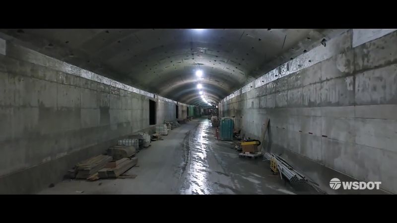 Zoom Through Seattle's Nearly Completed SR-99 Tunnel