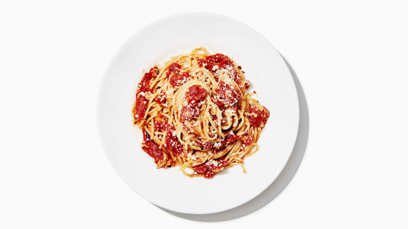 Bucatini with Butter-Roasted Tomato Sauce