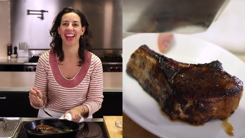 How to Make a Pan-Roasted Brined Pork Chop