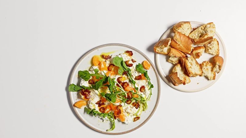 Ricotta with Clementines and Date Vinaigrette