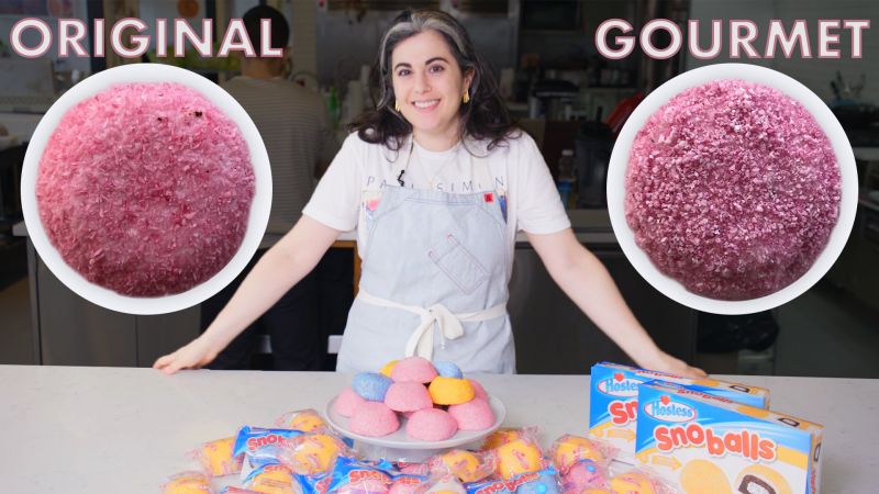 Pastry Chef Attempts to Make Gourmet Sno Balls 
